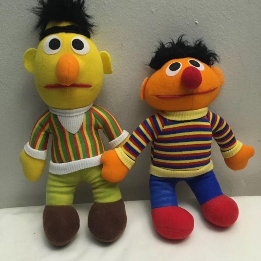 Playskool Sesame Street Bert 12 Inches & Ernie 10 Inches Soft Plushes